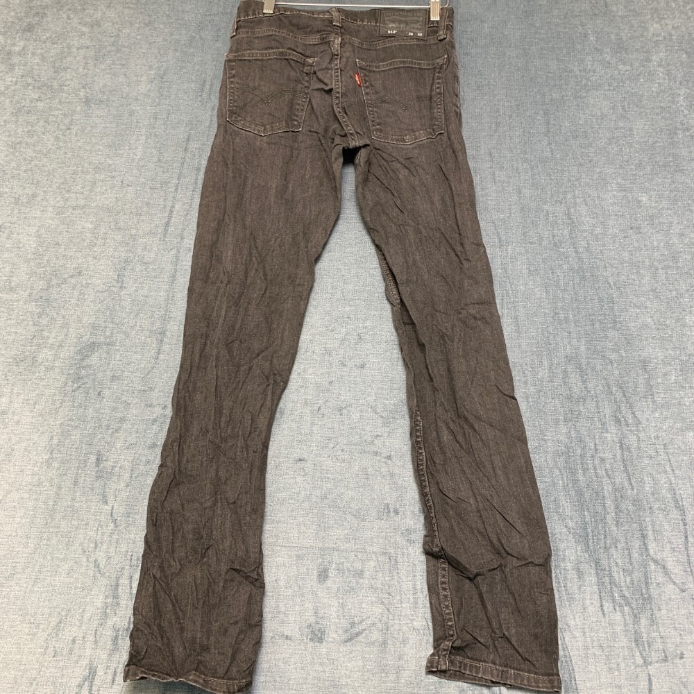 Levi's 513 Jeans Mens 28x32 Charcoal Gray Denim Stretch Streetwear Straight Leg